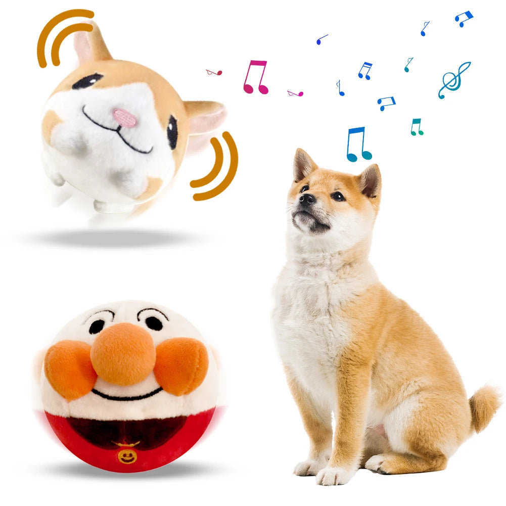 USB Rechargeable Talking Plush Dog Toy Ball – Interactive Bouncing Singing Pet Toy