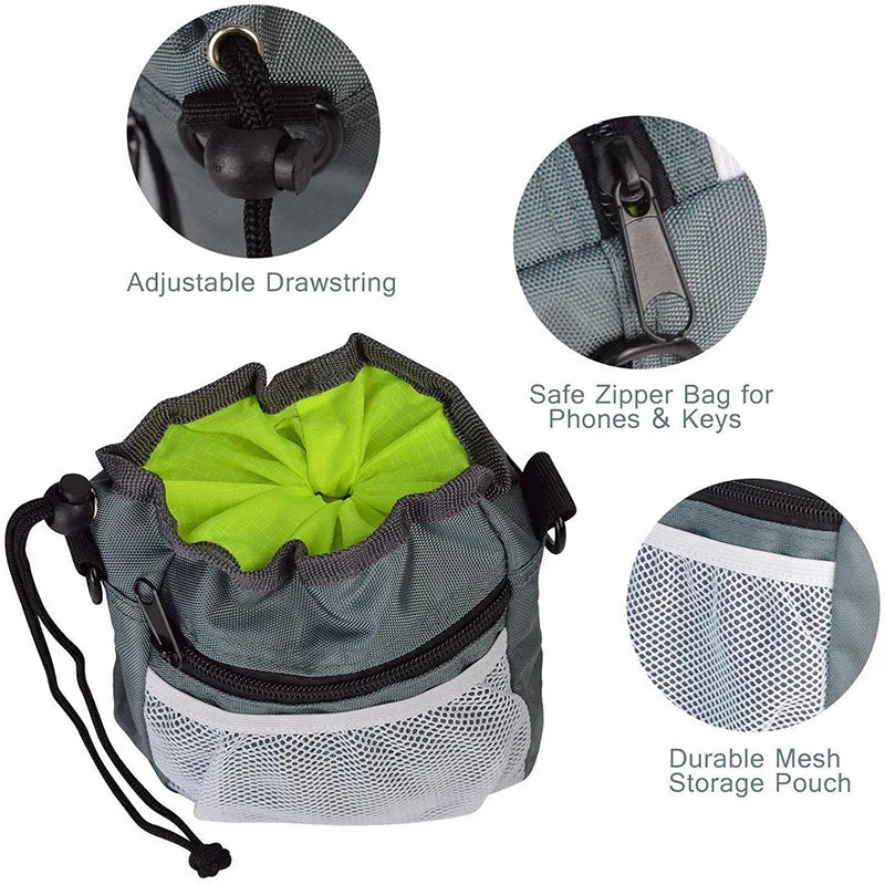 Portable Dog Training Waist Bag – Outdoor Pet Treat Pouch with Storage Pocket for Snacks, Bait & Rewards