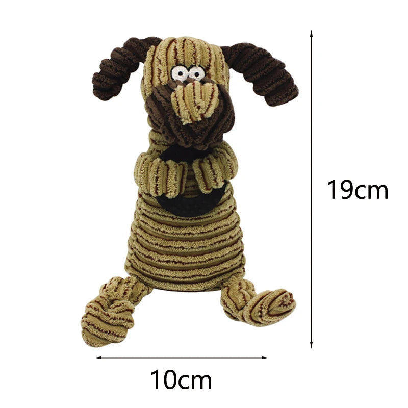Animal Plush Squeaky Dog Toy – Cute Chew for Small Dogs 🐾🧸