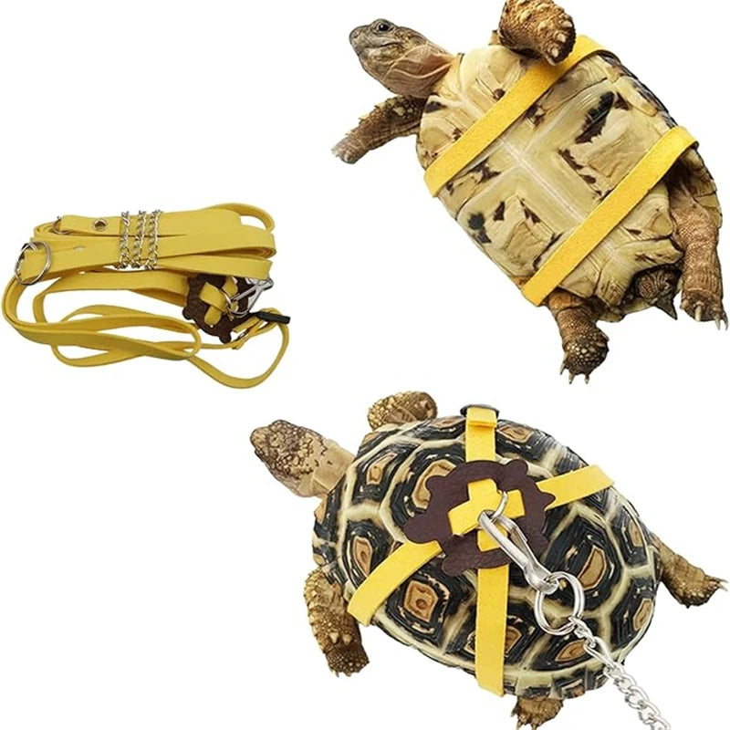 Adjustable Turtle Leash Harness – Outdoor Safety Traction Rope for Small Reptile Pets