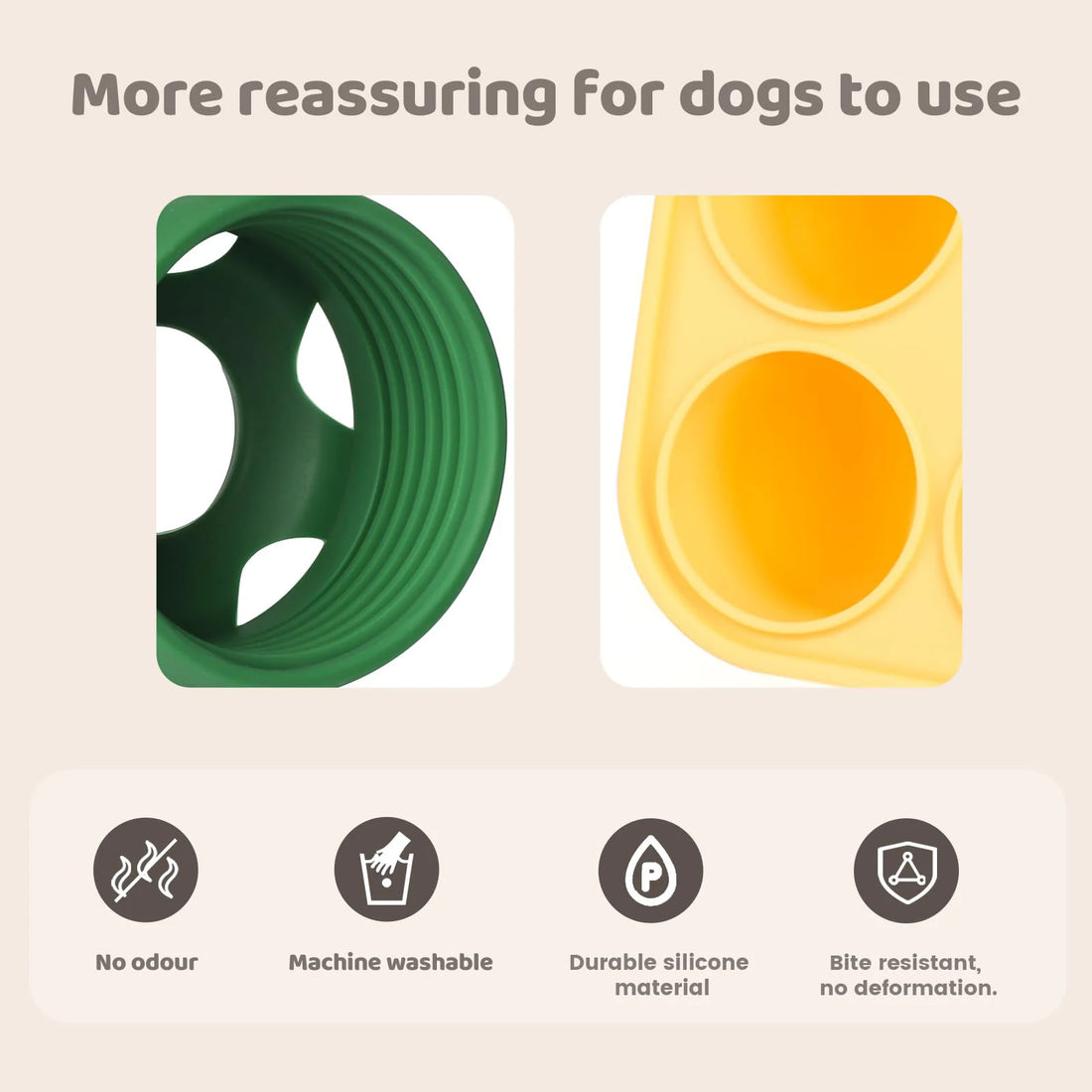Dog Chew Toys with Treat Tray – Freezeable Fillable Treat Toy & Silicone Molds for Cooling, Anxiety Relief & Long-Lasting Play