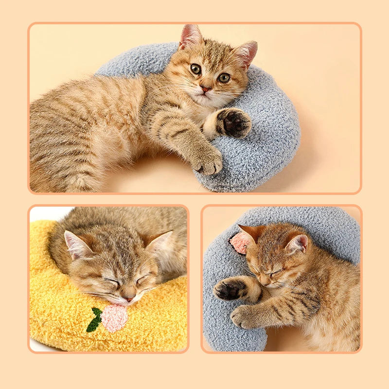 Little U-Shaped Pillow for Cats & Small Dogs – Fashion Neck Protector & Deep Sleep Headrest