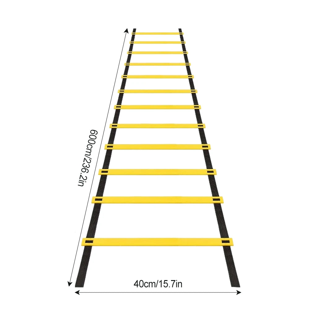 Agility Speed Ladder Nylon Straps Marking Discs Exerciser Resistance Drag Parachutes Sports Running Warm-Up Training Ladder Tool