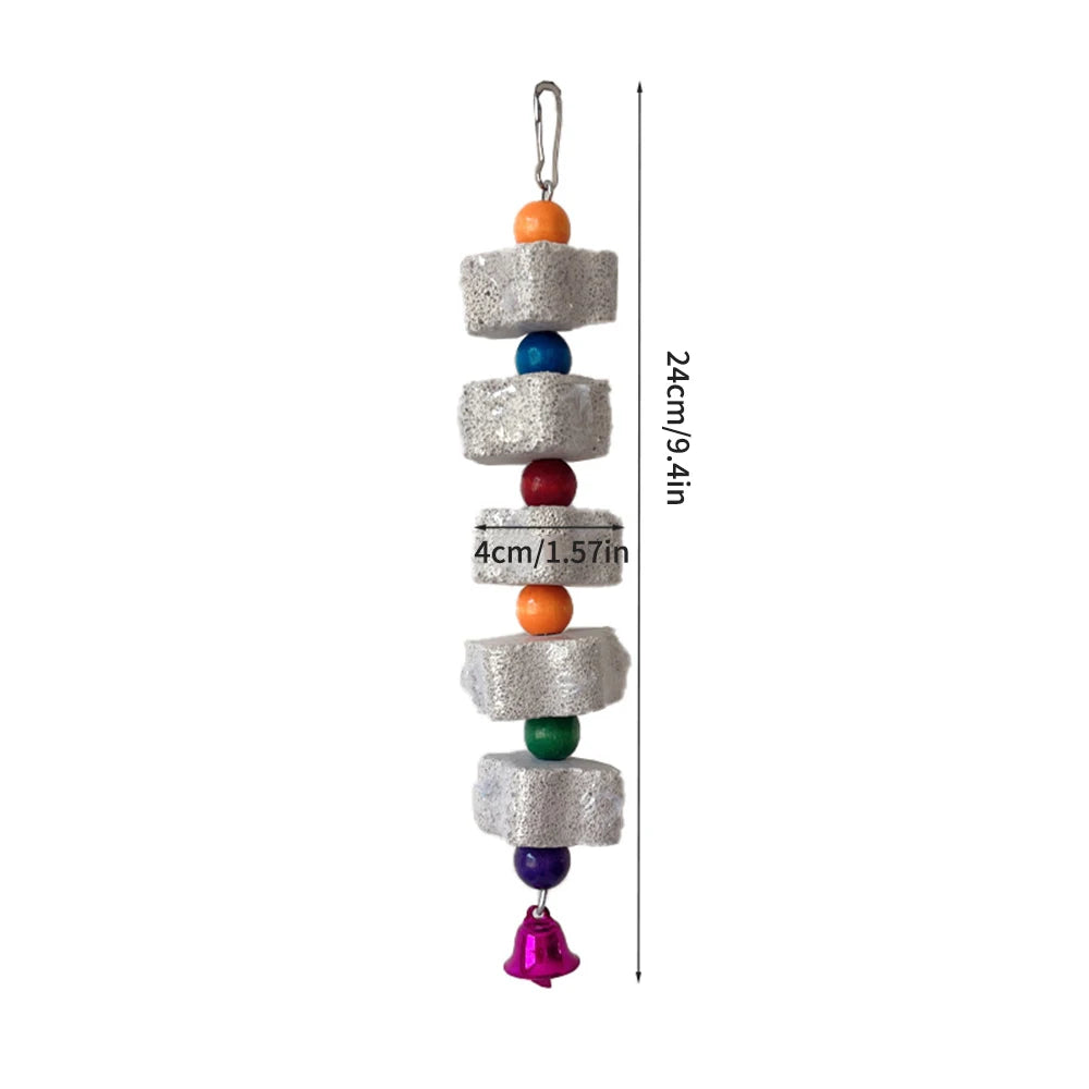 Volcanic Rock Chew Toy – Teeth Grinding Toy for Parrots & Hamsters