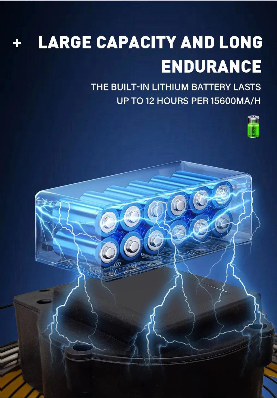 14 Inch Portable Rechargeable Table Fan with Solar Panel Powered and AC Charger Dual Input for Household, Camping, Fishing