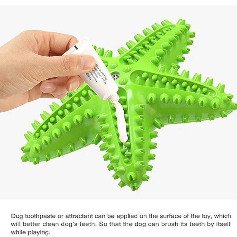 Soundmaking Starfish Dog Toy – Durable, Bite-Resistant, Teeth Cleaning & Treat Dispensing Toy