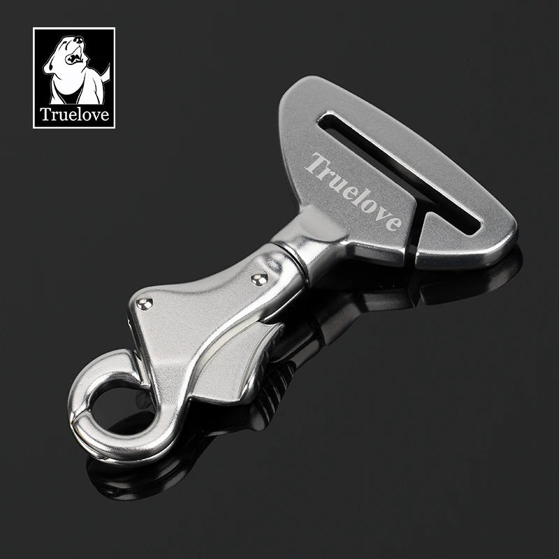 Truelove Pet Car Seat Belt Safety Buckle – TLM1993, Lightweight Aluminum Alloy for Collar or Harness, Portable Travel Restraint
