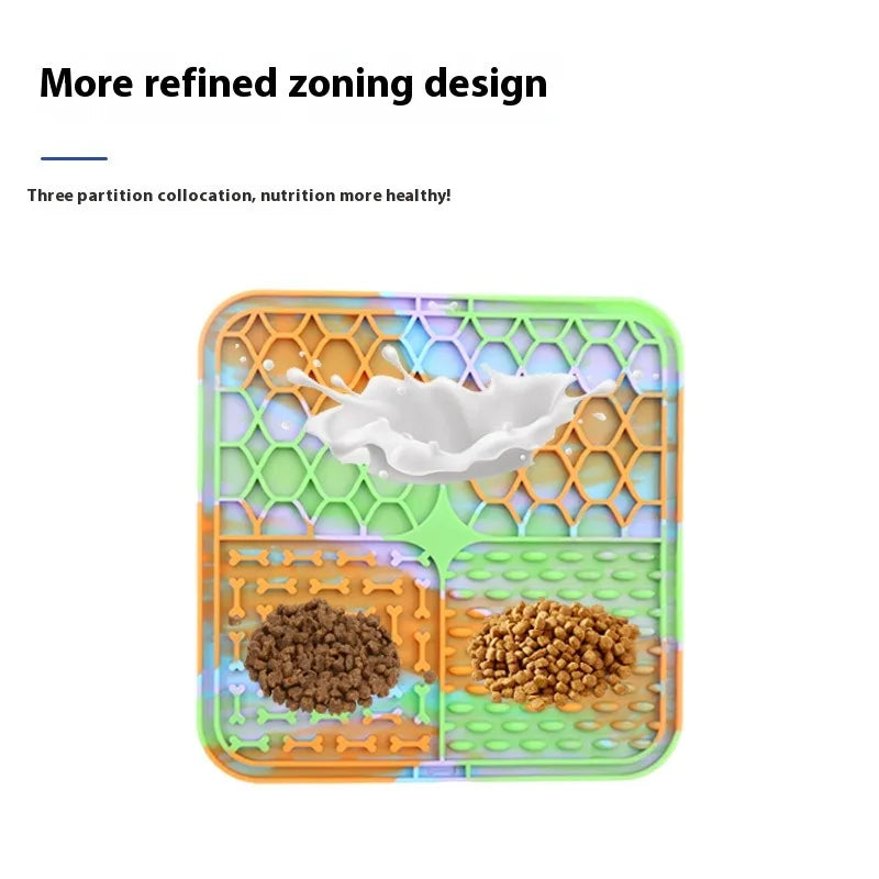 Pet Licking Pad – Slow Feeder Silicone Bowl for Dogs & Cats