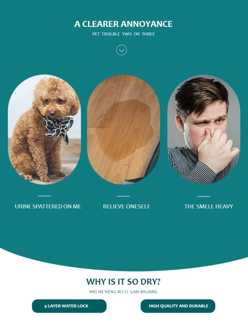 Reusable Dog Pee Pad Blanket – Washable Absorbent Puppy Training Pad & Pet Bed Urine Mat for Car Seat Protection