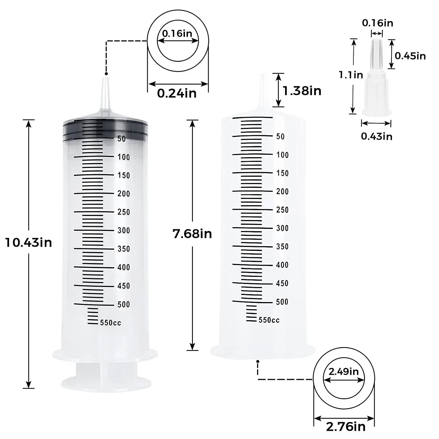 Multifunction Large Capacity Syringe with Hose – 100ml-550ml Pet Feeding, Oil, Fluid Injector
