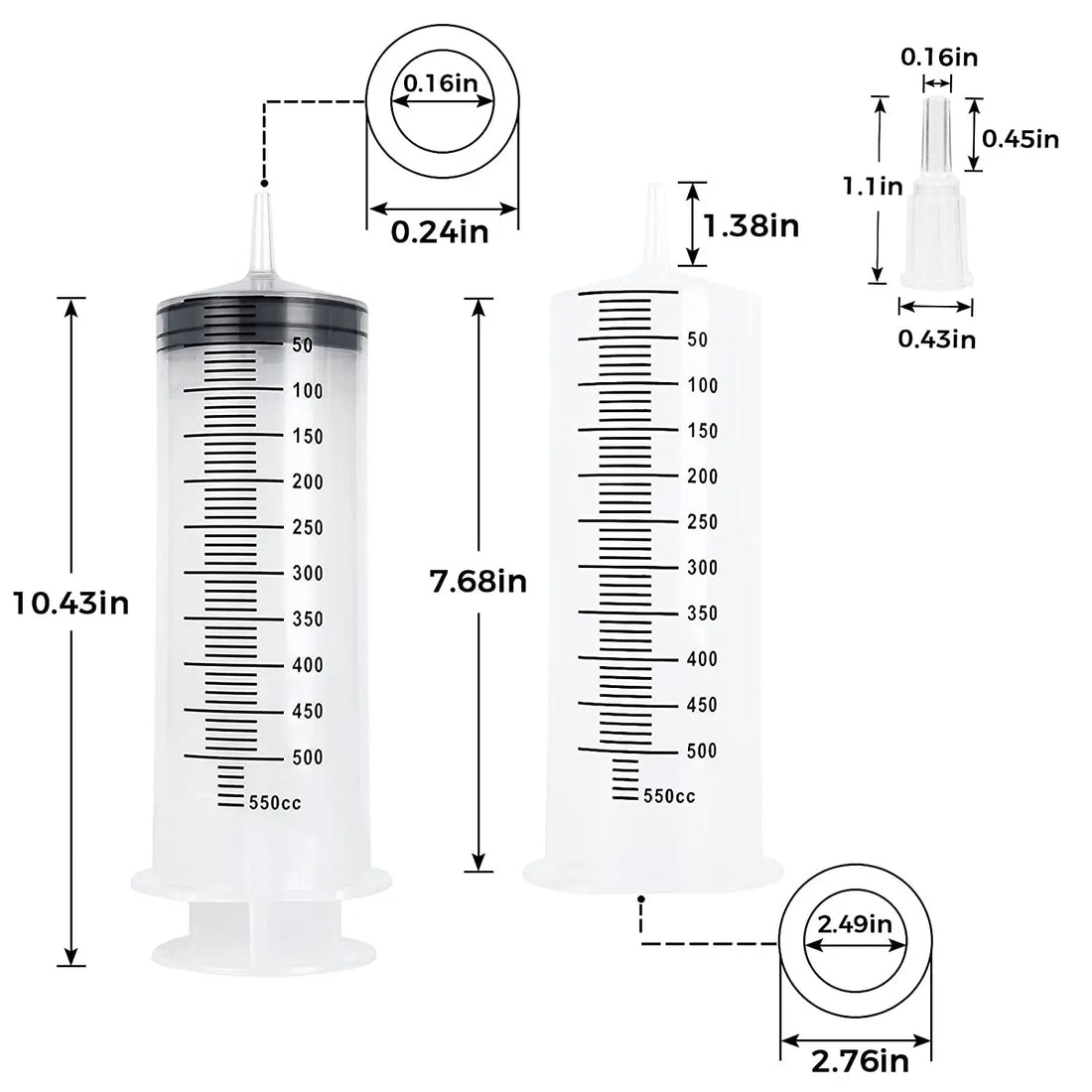 Multifunction Large Capacity Syringe with Hose – 100ml-550ml Pet Feeding, Oil, Fluid Injector