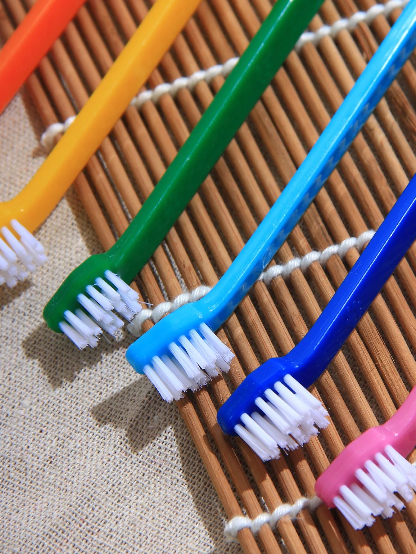 5pcs/set Long Handle Double-Head Pet Toothbrush – Soft Bristle Dog & Cat Teeth Cleaning Oral Care Kit