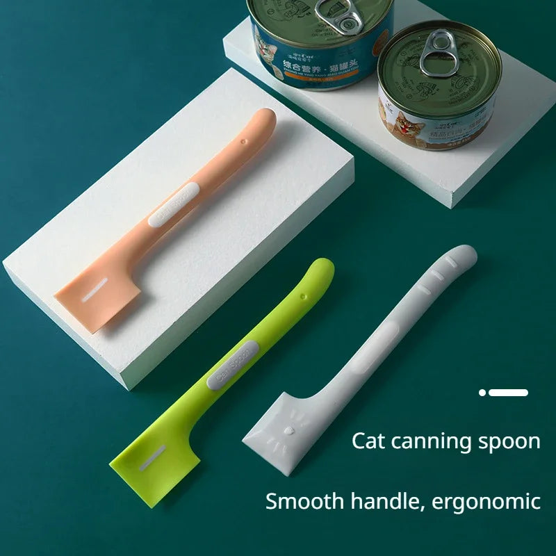 🥄 Multi-Functional Cat & Dog Canning Spoon – Lid Opener + Long-Handled Wet Food Scoop