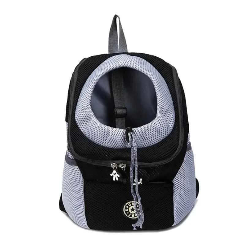 Double Shoulder Pet Carrier Backpack – Portable Mesh Dog Travel Bag for Outdoor Adventures