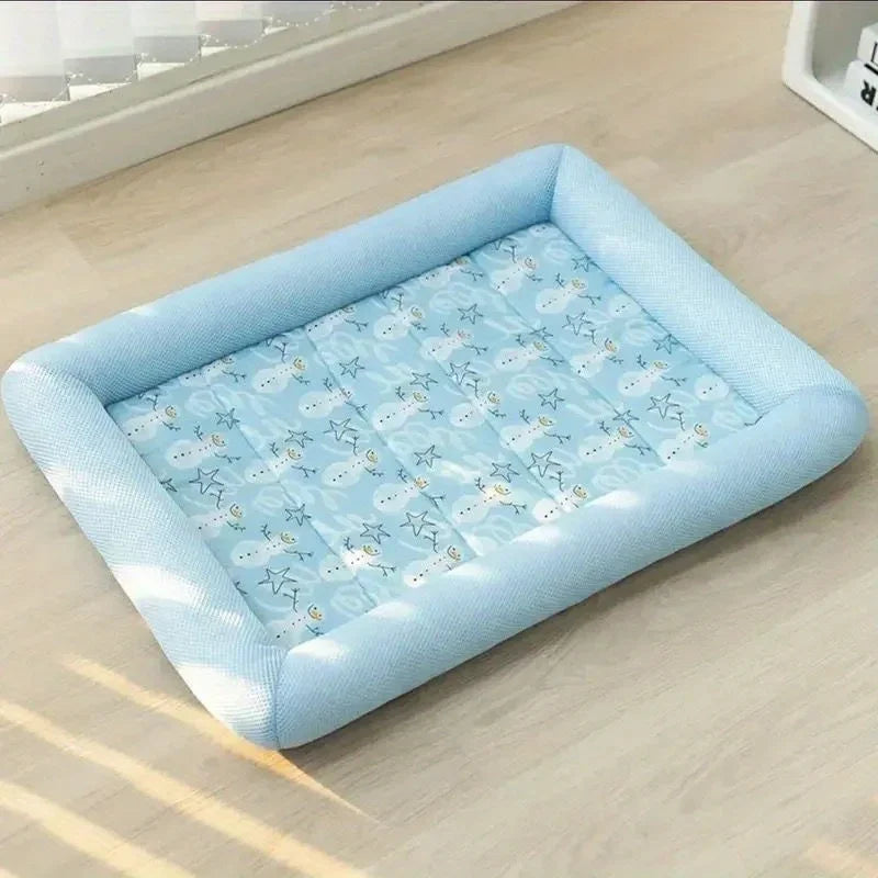 Cooling Puppy Bed – Summer Mat for Small to Large Dogs & Cats | Soft Fluffy Sofa Blanket Pet Cushion