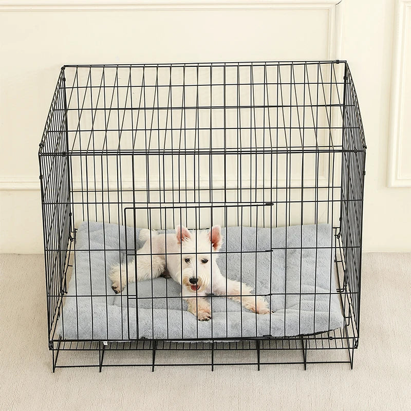 Soft Long Plush Dog & Cat Bed – Cozy Round Pet Bed for Small to Large Pets, Anti-Slip, Calming Sleeping Cushion