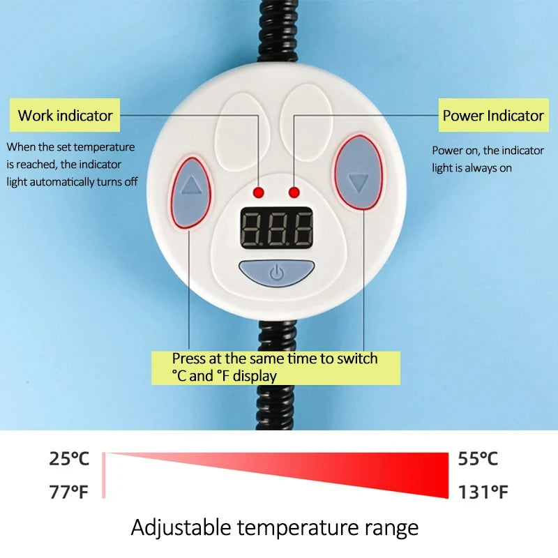 Waterproof Electric Pet Heating Pad – Adjustable Temperature Winter Warmer Blanket for Dogs & Cats
