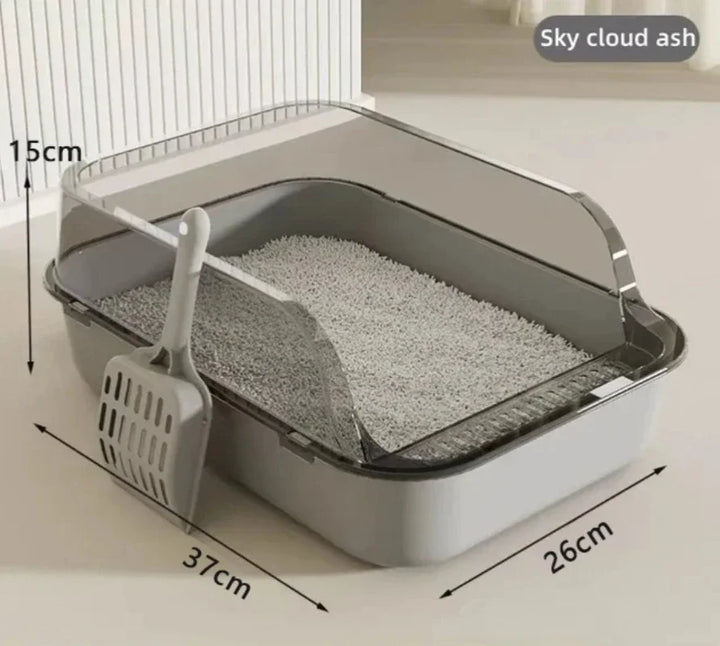 Kitty Sandbox Cat Litter Box Semi-enclosed Splashproof