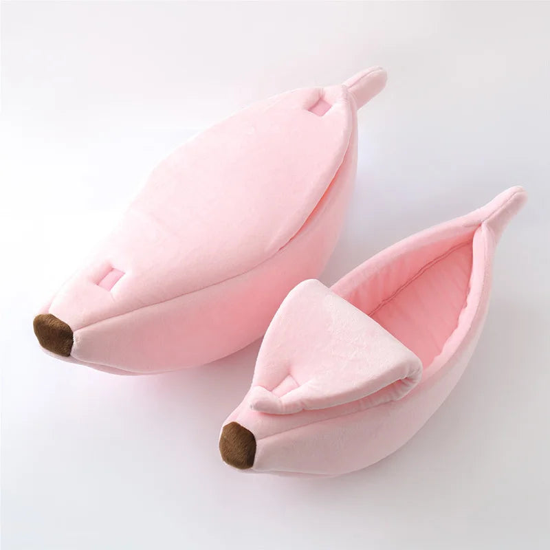 Funny Banana Cat Bed – Cozy, Cute, Warm & Portable Cat House and Dog Cushion