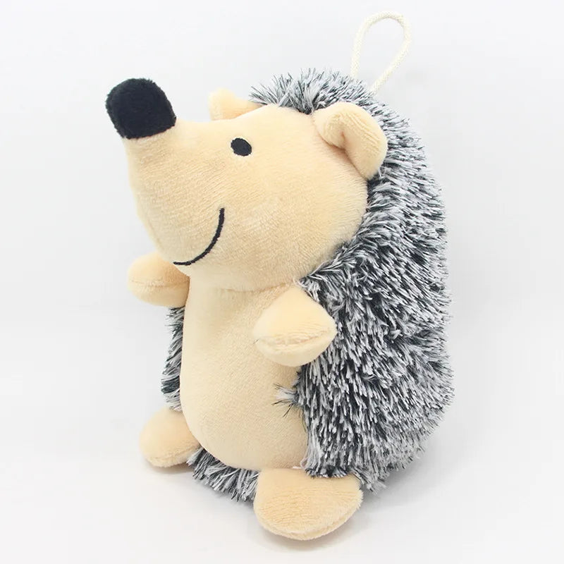 Hedgehog Plush Dog Toy – Squeaky & Bite-Resistant 🦔🐾