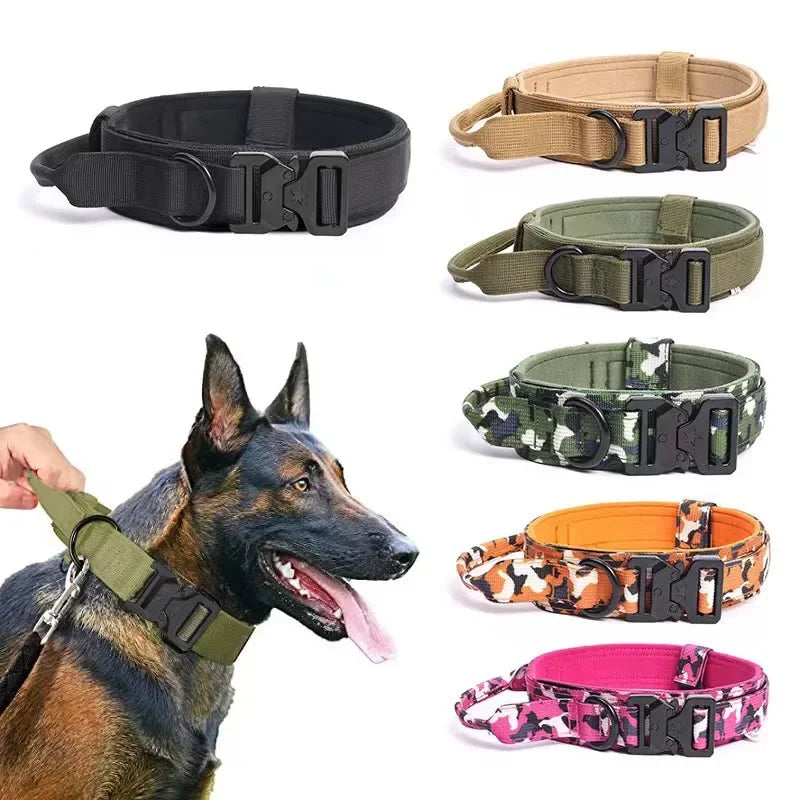 Adjustable Tactical Dog Collar & Traction Rope