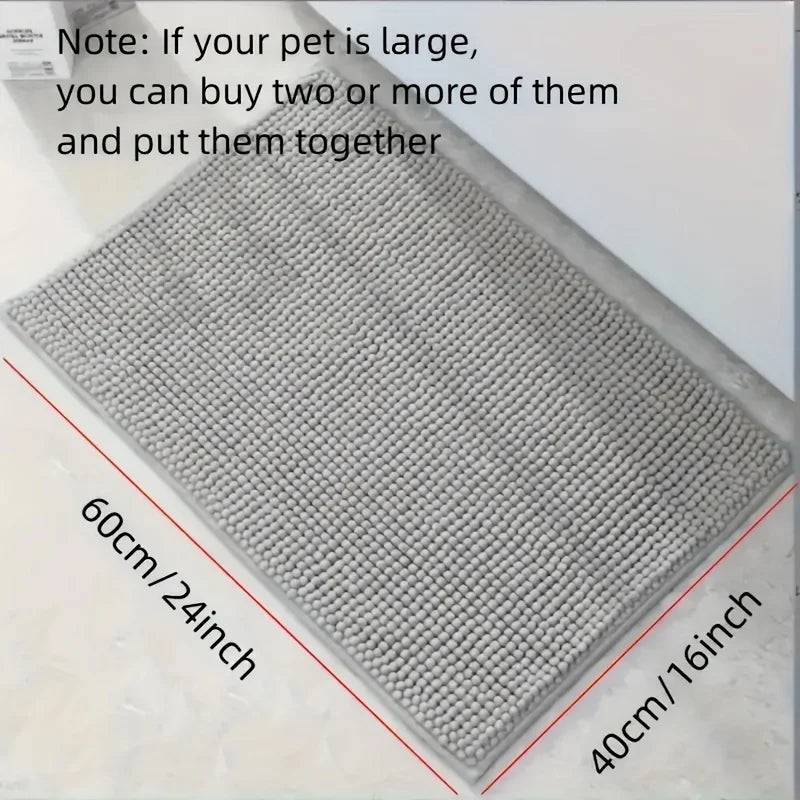 Quick-Drying Microfiber Dog Doormat – Absorbent, Non-Slip, Machine Washable Indoor Mat