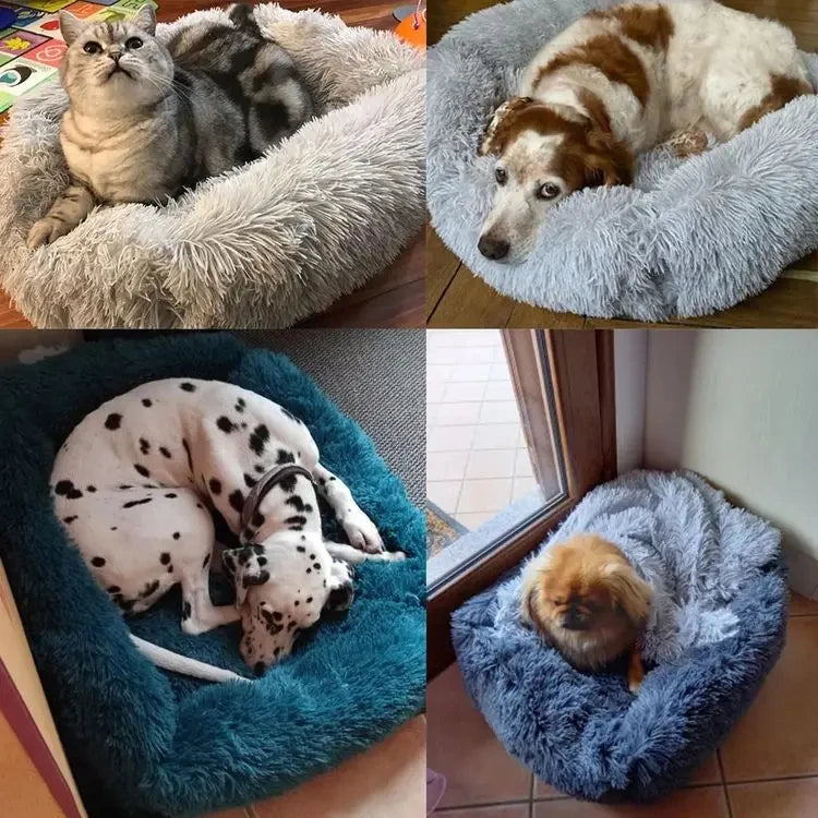 Winter Plush Rectangle Dog Bed – Warm Pet Sofa Mat for Small, Medium & Large Dogs & Cats