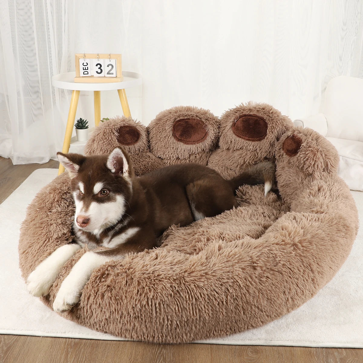 Plush Pet Dog Sofa Bed – Washable Warm Kennel for Small & Large Dogs and Cats