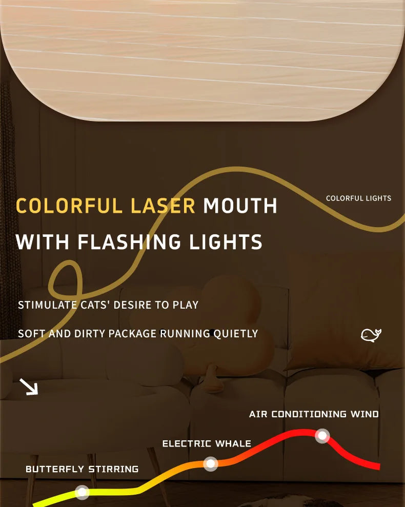 Interactive Electric Whale Cat Toy – Automatic Teaser Car with Obstacle Avoidance for Kittens