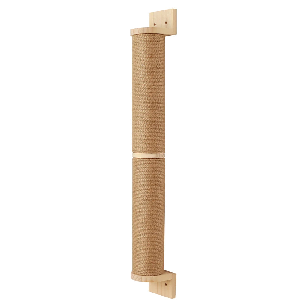 🐾 Wall-Mounted Cat Scratching Post – Wooden Kitten Tree with Thick Columns for Large Cats