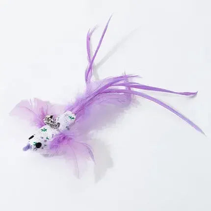 Hands-Free Cat Wand Toy with Feather & Bell – Suction Cup Interactive Toy for Kittens & Cats