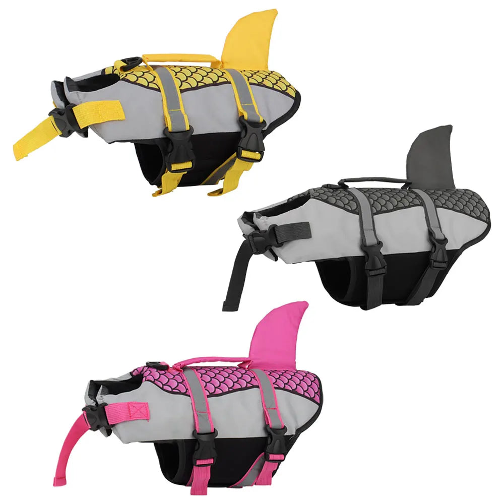 🦈 Scales Shark Swim Dog Life Jacket – Summer Pet Swimwear & Safety Vest 🐾