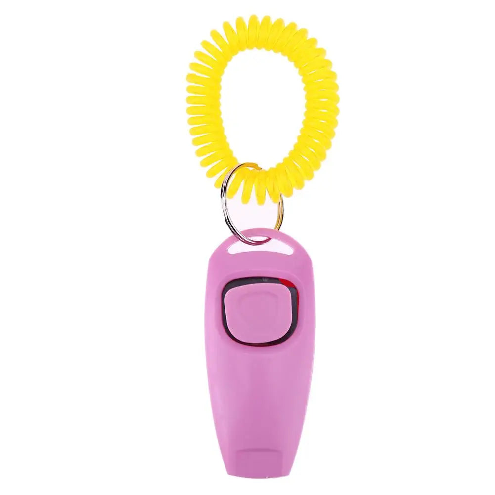Pet Clicker & Training Whistle – Dog & Cat Obedience Trainer with Key Ring Attachment