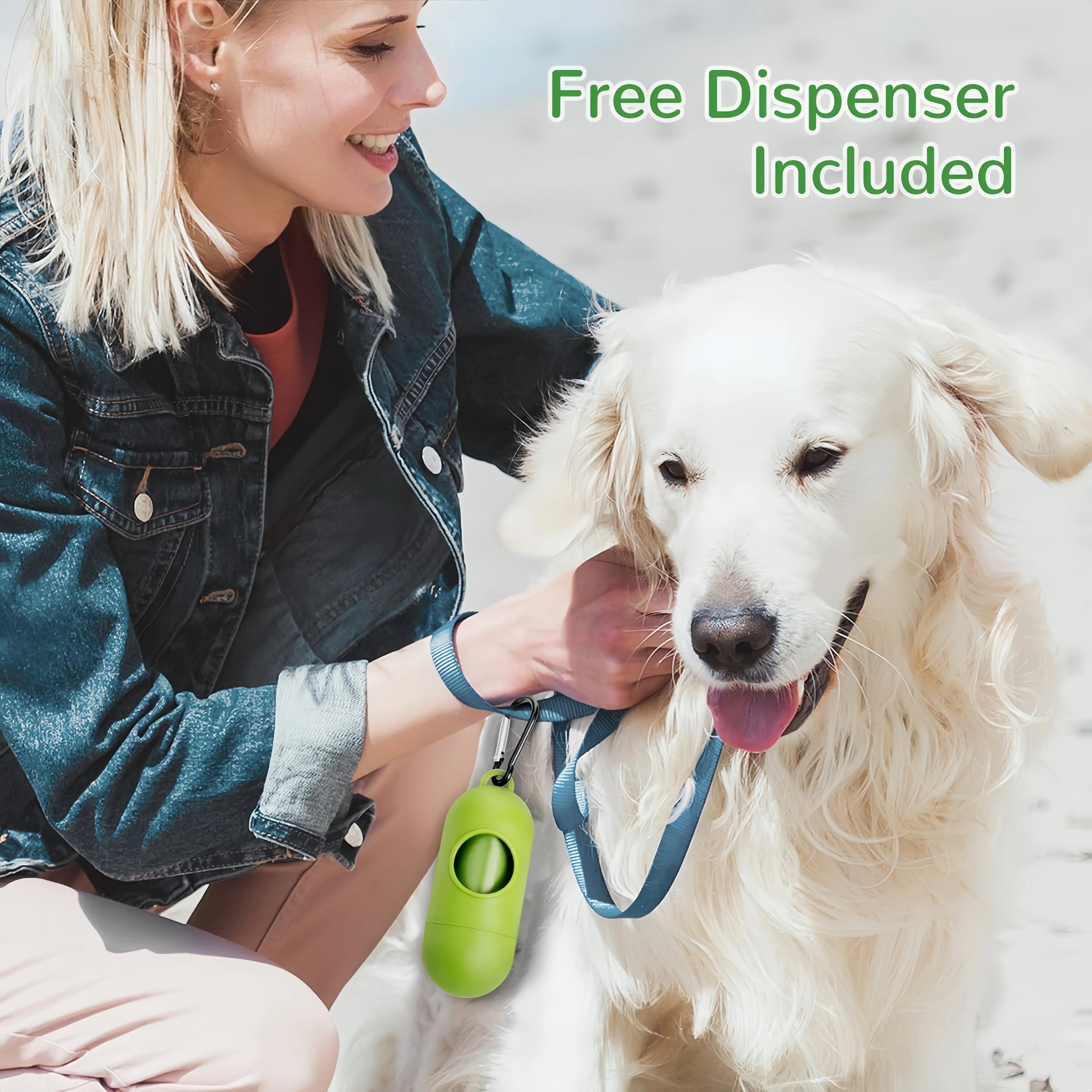 Biodegradable Dog Poop bags with Dispenser