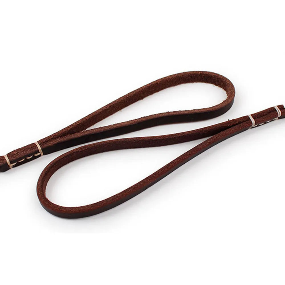 100% Genuine Leather Dog Leash – Handmade Durable Soft Real Leather Lead for Small Dogs, Puppies, and Cats