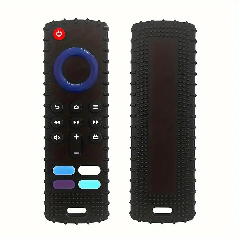 Silicone Dog Teething Toy – Remote Control Design Chew Stick for Puppies (Multi-Color)