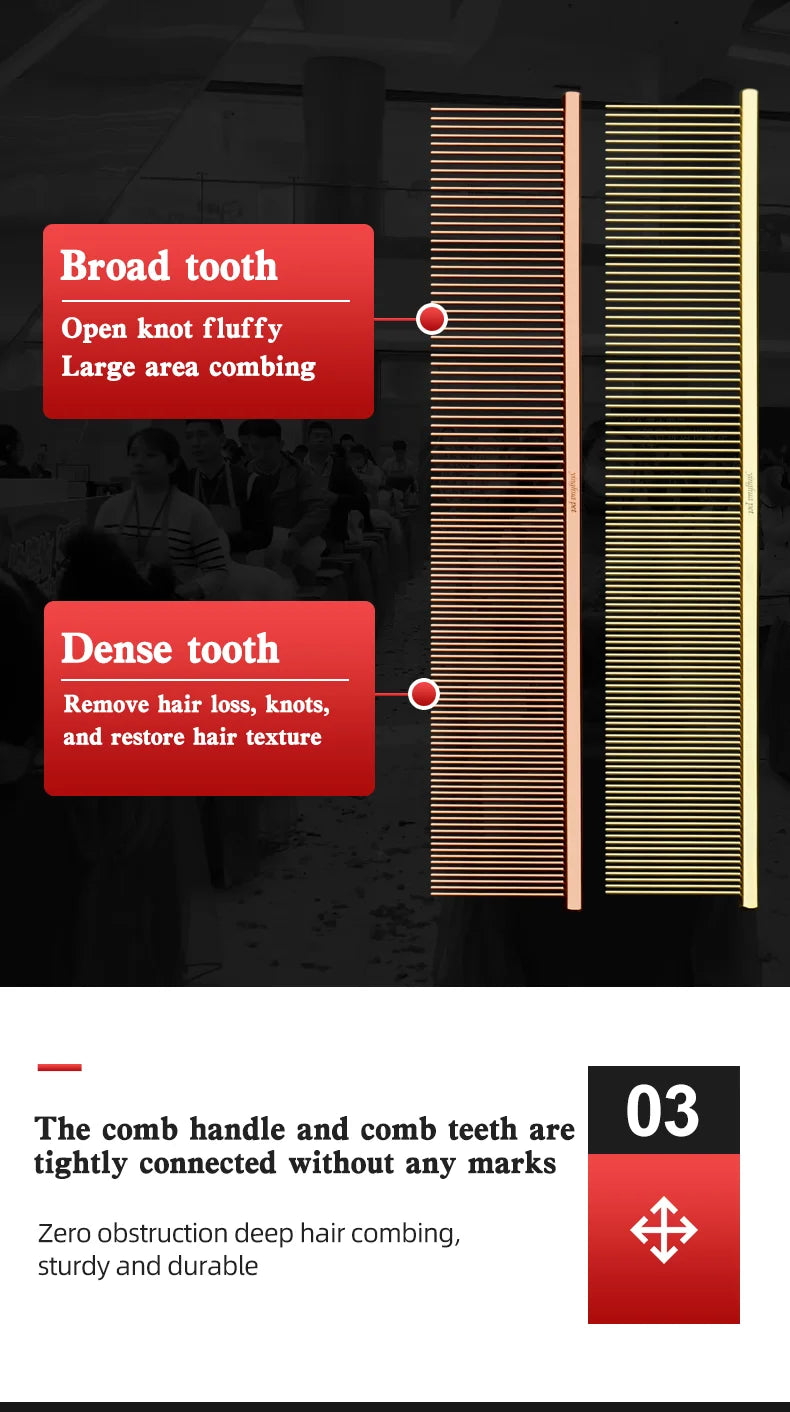 Pet Piano Comb – Dual-Sided Grooming Tool for Dogs & Cats | De-shedding & Knot Removal Brush