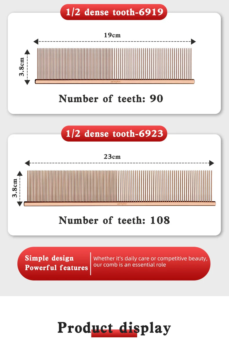 Pet Piano Comb – Dual-Sided Grooming Tool for Dogs & Cats | De-shedding & Knot Removal Brush