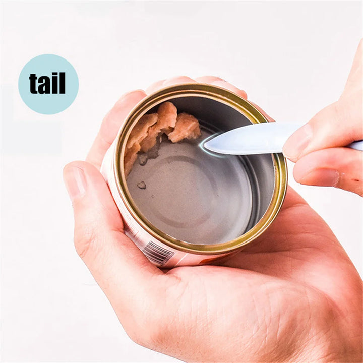 🥫 Portable Silicone Pet Can Lid with Spoon – 3-Ring Food Sealer