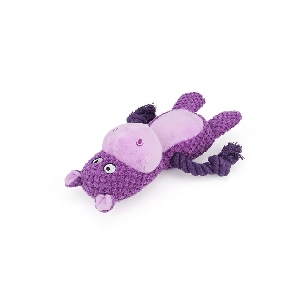 Animal Rope Plush Dog Toy – Rabbit & Monkey Squeaky Chew 🐾🧸