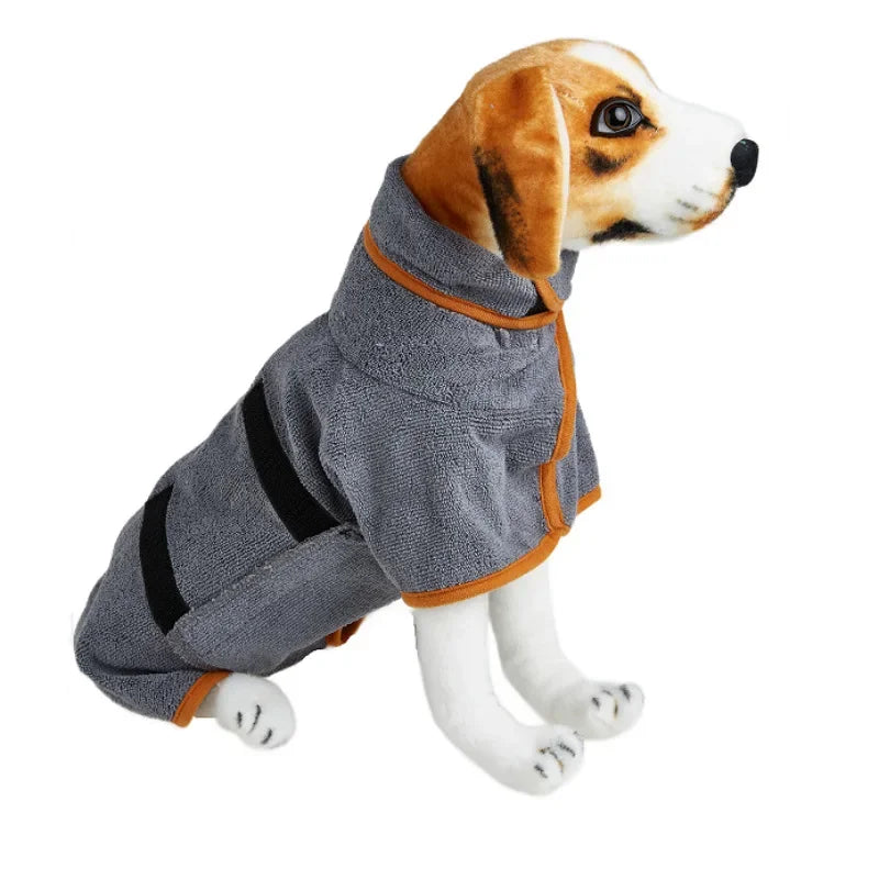 Pet Bathrobe Adjustable Towel – Super Fast-Drying Moisture Robe for Dogs (Large, Medium, Small)