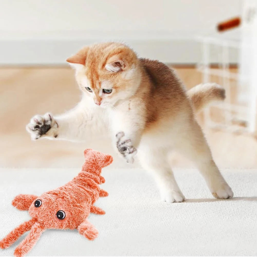 🦞 Floppy Lobster Interactive Dog Toy – Plush Squeaky Chew Toy for Medium Dogs
