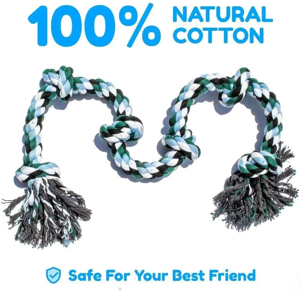 ATUBAN Giant Rope Toy – 42″ Indestructible 6‑Knot Chew & Tug Toy for Aggressive, Large Breeds