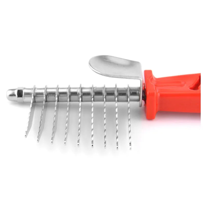 Open-Knot Dematting Comb & Razor Rake – Gentle Grooming Tool to Remove Knots, Mats & Tangles for Dogs & Cats