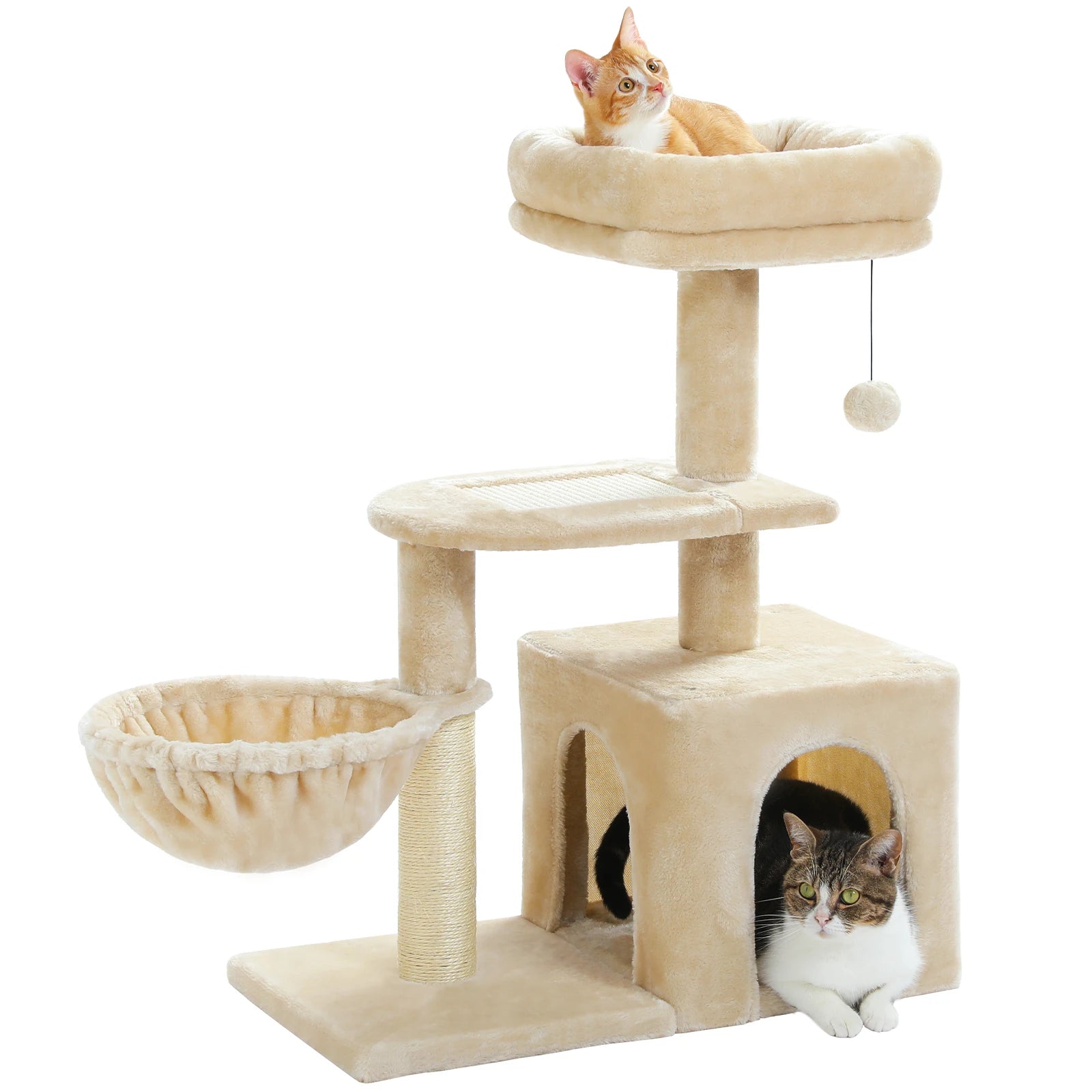 Cat Tree Tower – Scratching Posts, Hammock & Perch