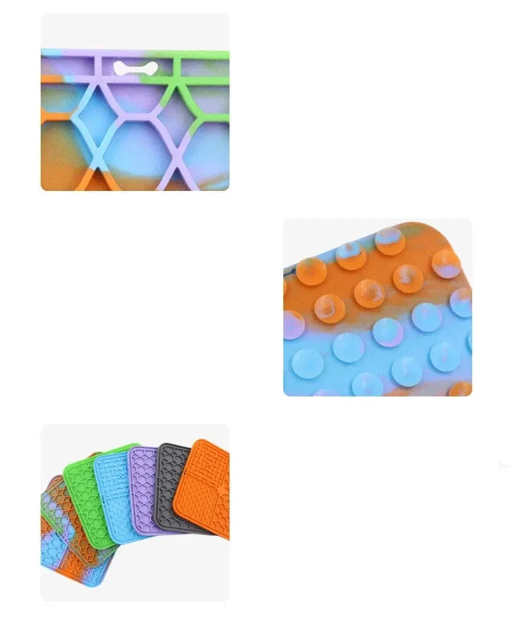 Pet Licking Pad – Slow Feeder Silicone Bowl for Dogs & Cats