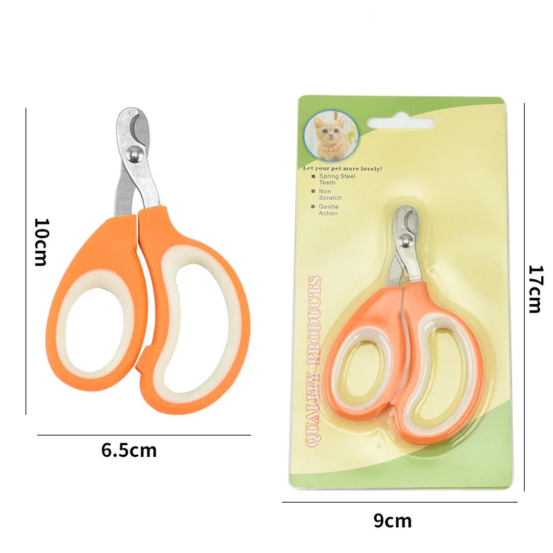 Pet Nail Scissors – Half Moon Stainless Steel Clippers for Cats, Dogs & Small Pets