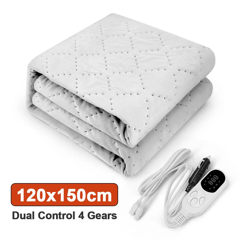 12V Electric Heated Car Blanket – 9 Heat Levels, Soft Travel Throw for Camping, Road Trips & Outdoor Use (Multiple Sizes)
