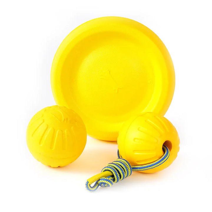 EVA Floating Pet Toy Ball – Bite-Resistant Dog Training Ball with Rope for Teething & Play
