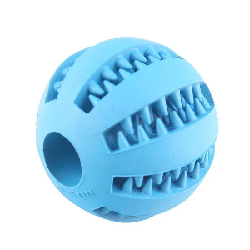 Rubber Dog Ball Toy – Interactive Chew & Treat Dispenser 🐾⚽